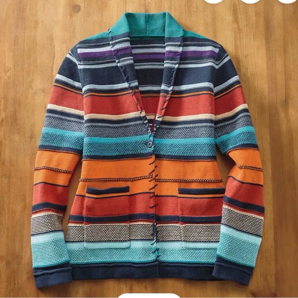 Striped Multicolor Women's Cardigan
